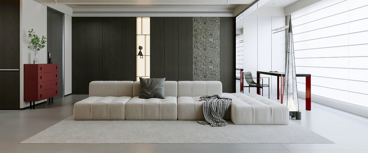 foto sala moderna e minimalista